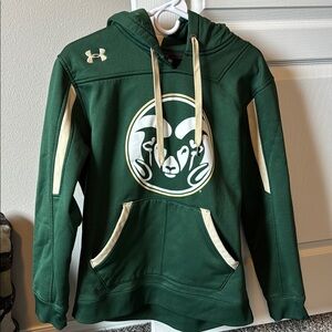 Under Armour Green Hoodie with Ram Logo